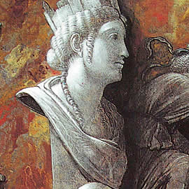 Andrea Mantegna The Introduction of the Cult of Cybele at Rome 1505-6 - detail